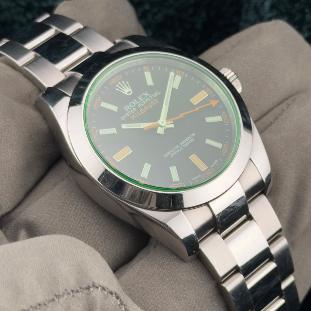 2012 Rolex Milgauss 116400GV Black Papers