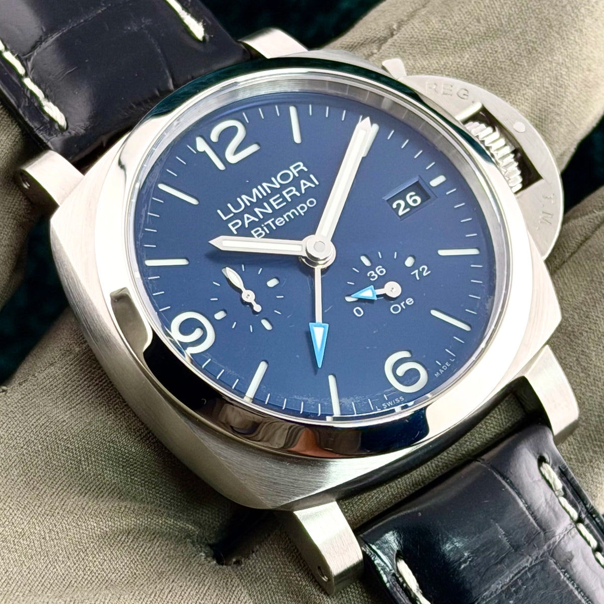 2023 Panerai Luminor BiTempo PAM01361 Blue Complete 44mm