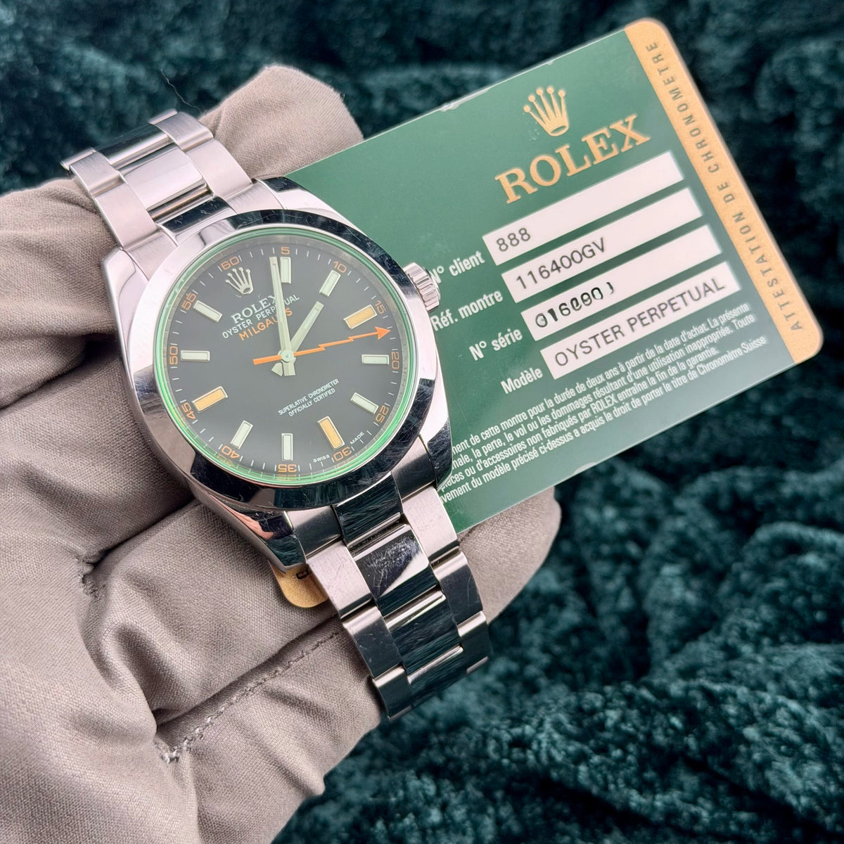 2012 Rolex Milgauss 116400GV Black Papers