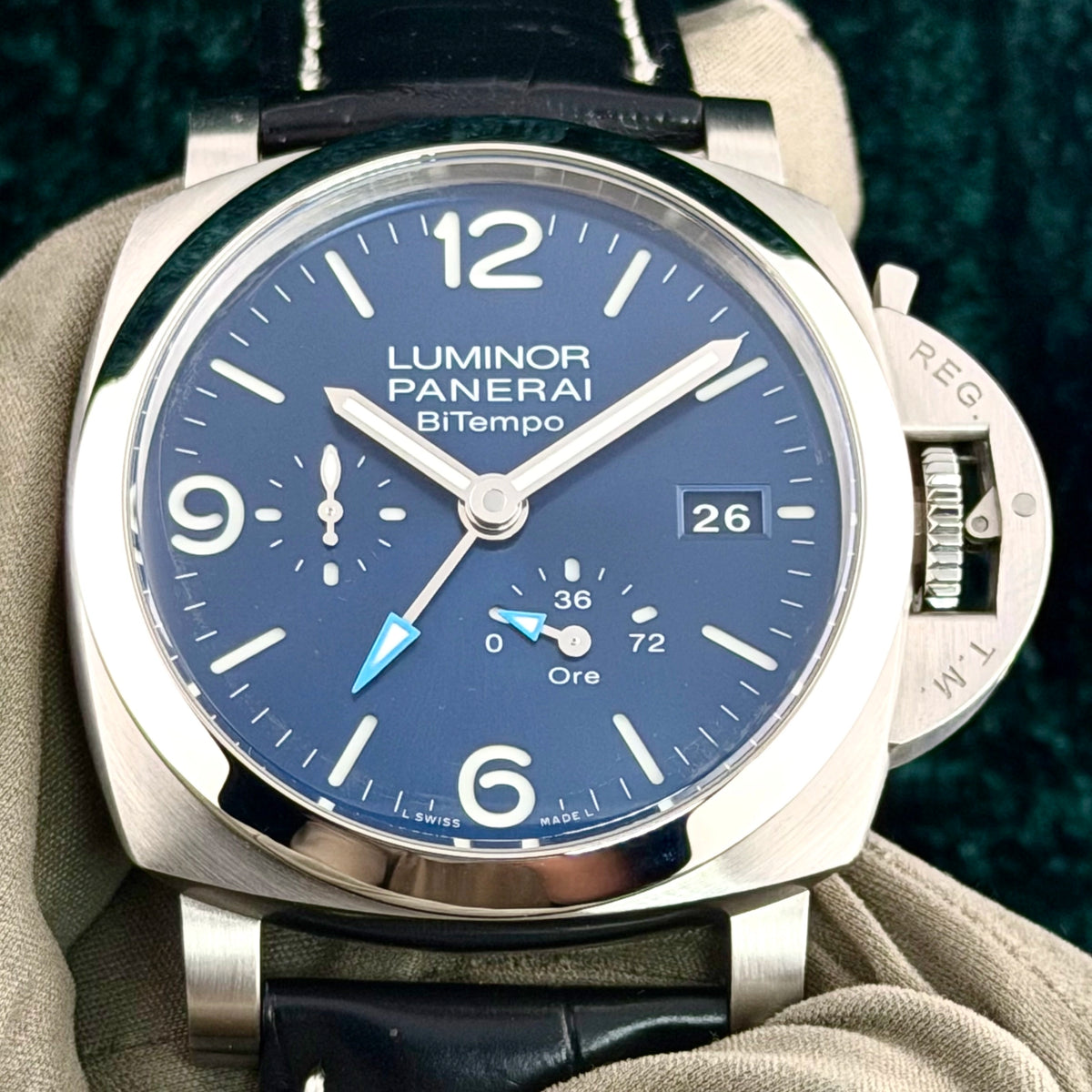 2023 Panerai Luminor BiTempo PAM01361 Blue Complete 44mm
